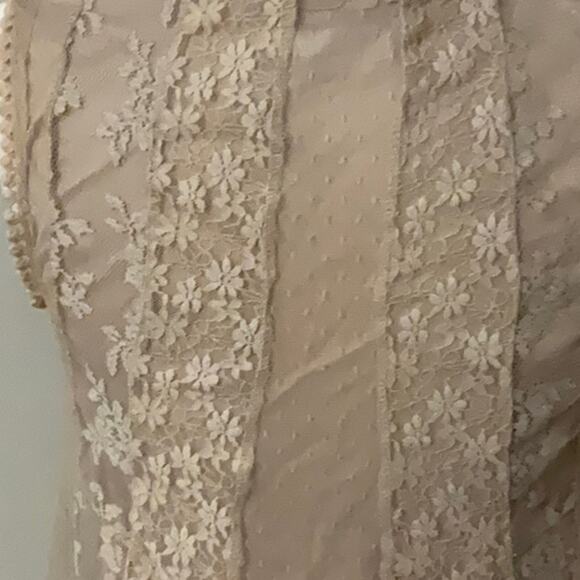 Altar’d State Blush Lace Overlay Dress M Lined S Boho Cottagecore Coquette Girl - Picture 6 of 10
